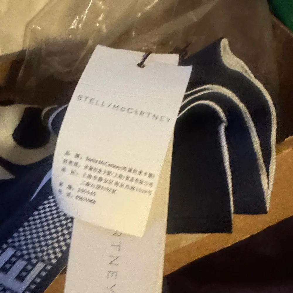 Stella McCartney Blue Graphic Logo Scarf